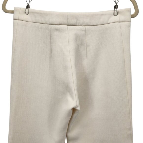 Smythe Womens 0 Pants Flared Ankle High Rise Ivory Dress Pants Trousers Preppy - Picture 4 of 9